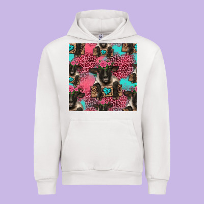 Black Sheep Seamless Pattern Urban Hoodie Designed By Hra Design Shop