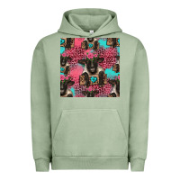 Pigment Oil Green black sheep seamless pattern Urban Hoodie - HRA Design Shop