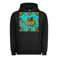 Pigment Black salty vibes seamless pattern Urban Hoodie - HRA Design Shop