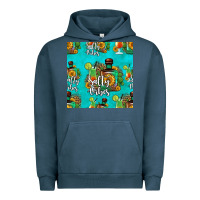 Pigment Midnight Navy salty vibes seamless pattern Urban Hoodie - HRA Design Shop