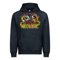 Navy just a woman who loves her mechanic Urban Hoodie - SublimationCraftShop