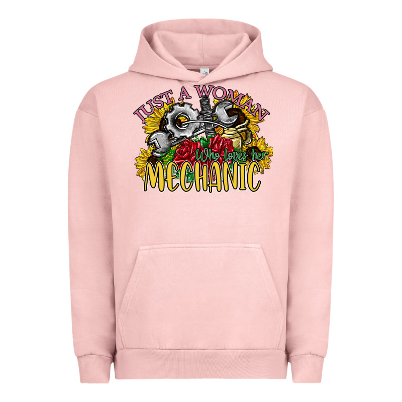 Just A Woman Who Loves Her Mechanic Urban Hoodie by SublimationCraftShop | Teevron