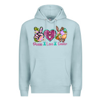 Blue Mist Peace Love Easter Premium Hoodie - Neo Western