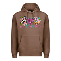 Chestnut Peace Love Easter Premium Hoodie - Neo Western