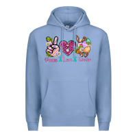 Colony Blue Peace Love Easter Premium Hoodie - Neo Western