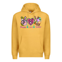 Mustard Peace Love Easter Premium Hoodie - Neo Western