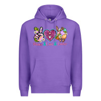Purple Peace Love Easter Premium Hoodie - Neo Western