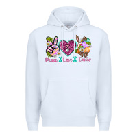 White Peace Love Easter Premium Hoodie - Neo Western
