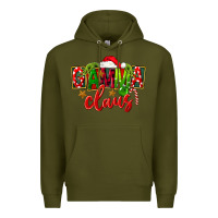 Army Green christmas gamma claus Premium Hoodie - FaDigitalArtStudio
