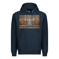 Navy dad bod whiskey barrel skinny metal can holder Premium Hoodie - HRA Design Shop