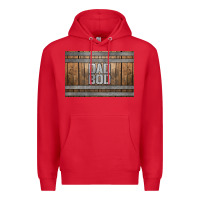 Red dad bod whiskey barrel skinny metal can holder Premium Hoodie - HRA Design Shop