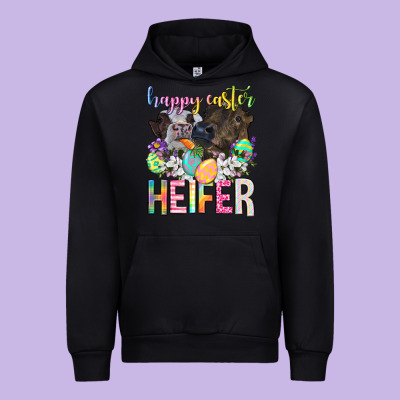 Happy Easter Heifer Urban Hoodie Designed By Neo Western