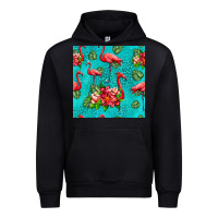 Black flamingo seamless pattern Urban Hoodie - HRA Design Shop