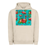 Pigment French Oak flamingo seamless pattern Urban Hoodie - HRA Design Shop