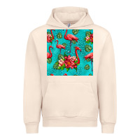 Sandshell flamingo seamless pattern Urban Hoodie - HRA Design Shop