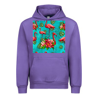 Tulip flamingo seamless pattern Urban Hoodie - HRA Design Shop