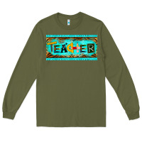 Army Green teacher license plate Long Sleeve Tee - BarkalooDesign