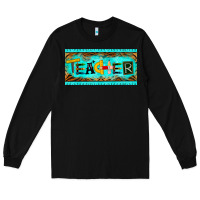 Black teacher license plate Long Sleeve Tee - BarkalooDesign