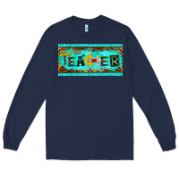 Navy teacher license plate Long Sleeve Tee - BarkalooDesign