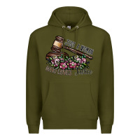 Army Green just a woman who loves justice Premium Hoodie - SublimationCraftShop