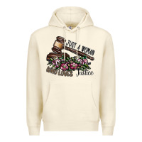 Sandshell just a woman who loves justice Premium Hoodie - SublimationCraftShop
