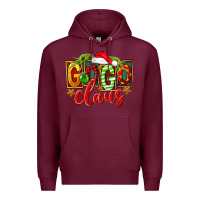 Burgundy christmas gogo claus Premium Hoodie - FaDigitalArtStudio