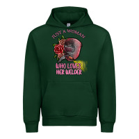 Forest Green just a woman who loves her welder Urban Hoodie - SublimationCraftShop