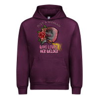 Mauve Wine just a woman who loves her welder Urban Hoodie - SublimationCraftShop