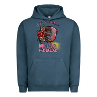 Pigment Midnight Navy just a woman who loves her welder Urban Hoodie - SublimationCraftShop