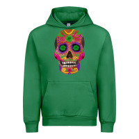 Emerald sugar skull Urban Hoodie - FaDigitalArtStudio