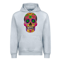 Heather Grey sugar skull Urban Hoodie - FaDigitalArtStudio