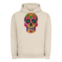 Pigment French Oak sugar skull Urban Hoodie - FaDigitalArtStudio