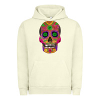 Pigment Pistachio sugar skull Urban Hoodie - FaDigitalArtStudio