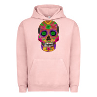 Pigment Salmon sugar skull Urban Hoodie - FaDigitalArtStudio