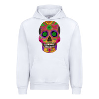 White sugar skull Urban Hoodie - FaDigitalArtStudio