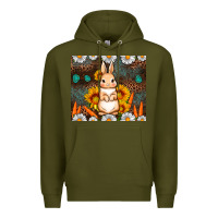 Army Green Rabbit daisy sunflower leopard 20oz tumbler Premium Hoodie - Neo Western