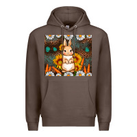 Coffee Rabbit daisy sunflower leopard 20oz tumbler Premium Hoodie - Neo Western