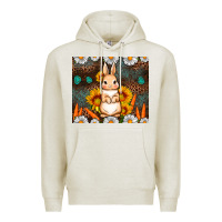 Oatmeal Heather Rabbit daisy sunflower leopard 20oz tumbler Premium Hoodie - Neo Western