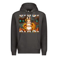 Smoke Rabbit daisy sunflower leopard 20oz tumbler Premium Hoodie - Neo Western