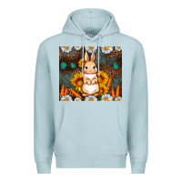 Blue Mist Rabbit daisy sunflower leopard 20oz tumbler Premium Hoodie - Neo Western