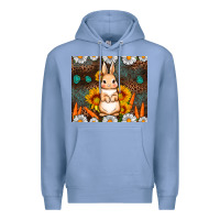 Colony Blue Rabbit daisy sunflower leopard 20oz tumbler Premium Hoodie - Neo Western