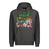 Charcoal Heather Saved by his grace Premium Hoodie - Neo Western