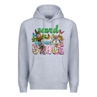 Heather Grey Saved by his grace Premium Hoodie - Neo Western
