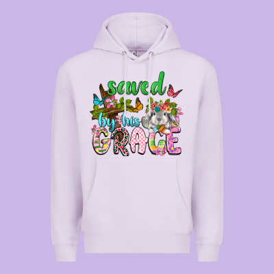 Saved By His Grace Premium Hoodie Designed By Neo Western