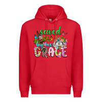 Red Saved by his grace Premium Hoodie - Neo Western