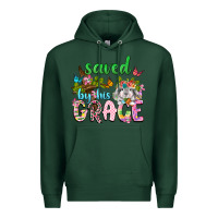 Sports Green Saved by his grace Premium Hoodie - Neo Western