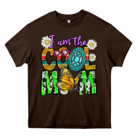 Chocolate Brown I'm The Cool Mom Heavy Core Tee - CowhideDigitalArt