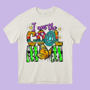 I'm The Cool Mom Heavy Core Tee Designed By Cowhidedigitalart
