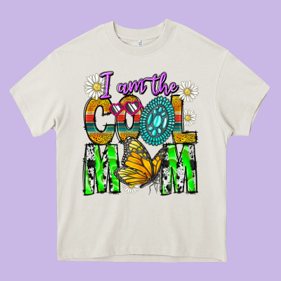 I'm The Cool Mom Heavy Core Tee Designed By Cowhidedigitalart