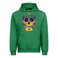 Emerald sugar skull Urban Hoodie - FaDigitalArtStudio